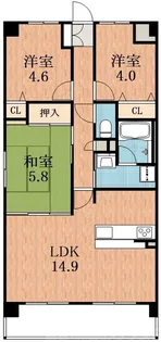 OC RESIDENCE R HAMAGUCHI【2階】の間取り