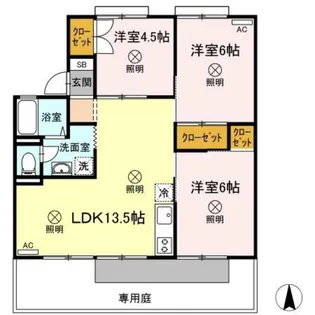エステート竹内【1階】の間取り