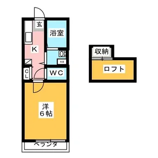 クレセントハウスII【1階】の間取り