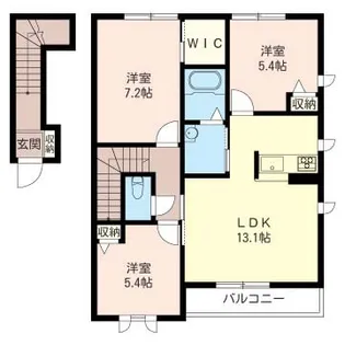 かきの木コートC【2階】の間取り