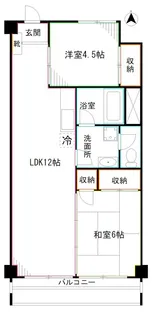 サニーコート東中野【8階】の間取り