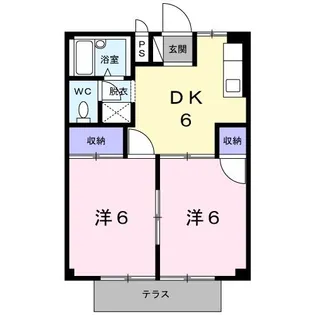 シティハイツ天王 B【2階】の間取り
