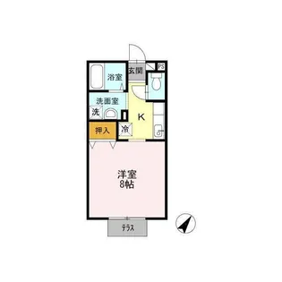 東光フラッツ【1階】の間取り
