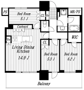 【タワーマンション・最上階】 LIONS TOWER KASHIWA【27階】の間取り