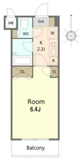 リバティ芝公園【7階】の間取り