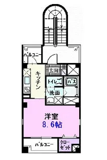 ステュディオ入江【2階】の間取り