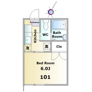 コーポスカイ【1階】の間取り