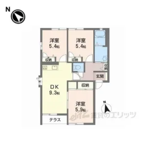 ヴィラくすの木4【1階】の間取り