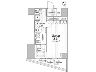 コートヒルズ広尾南【9階】の間取り