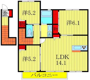 ソレイウ・ド・泉【2階】の間取り