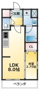 Fortuney江坂1【4階】の間取り