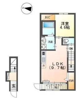 西宮市山口町下山口 アパートの間取り
