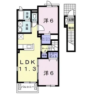 ポルトラーノV【2階】の間取り
