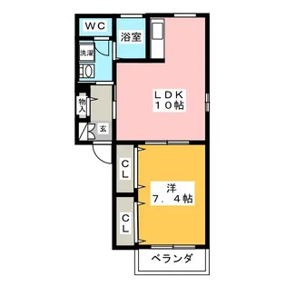 マルシェなかやま【1階】の間取り