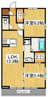 サントミー【1階】の間取り
