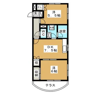 シャルマンドミール桜堂【1階】の間取り