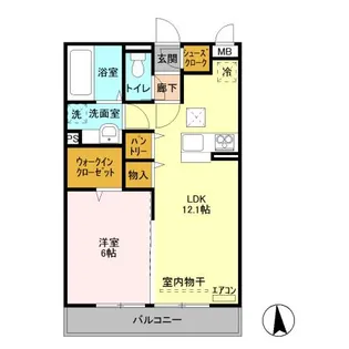 ゼピュロス学園の森J【1階】の間取り