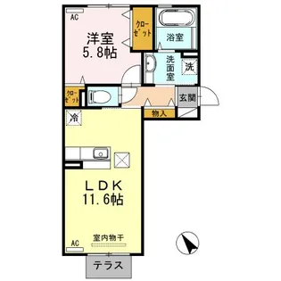 サニーヒルズ【1階】の間取り