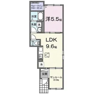 セシル【1階】の間取り