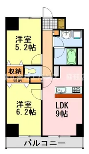 ウィルテラス千葉中央【9階】の間取り