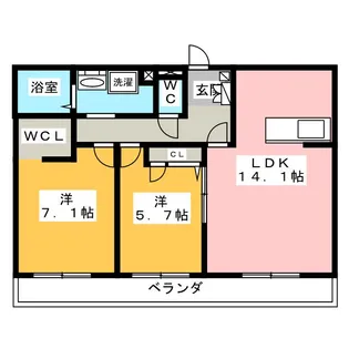 Mast Town Lucia【2階】の間取り