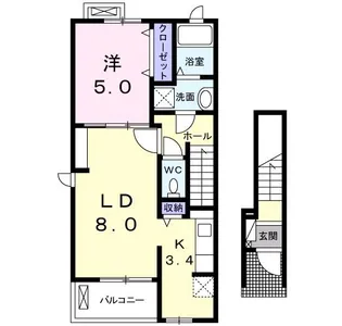 サラマンカ II【2階】の間取り