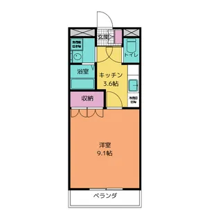 コーポ楓の里【1階】の間取り
