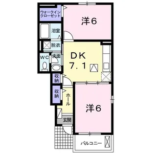 カーサエテルノ【1階】の間取り