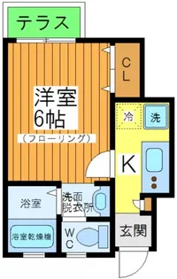 グリシーヌ経堂A【1階】の間取り
