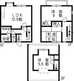 ロイヤルタウン城山【1階】の間取り