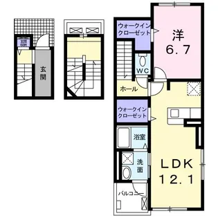 モン・プリエール AB【3階】の間取り