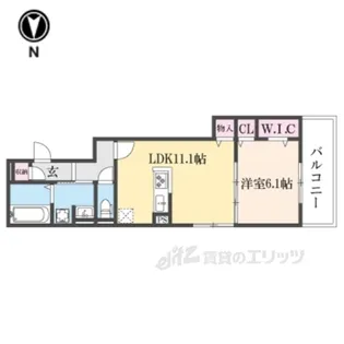 GRAMM深草South【3階】の間取り