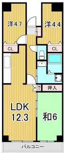 プロスペール谷塚壱番館【2階】の間取り