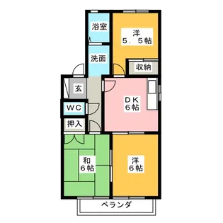 白山コート【2階】の間取り