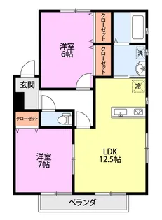 フレンズ・リラAB棟【1階】の間取り