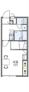 レオパレス鈴【1階】の間取り