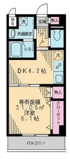メゾンドソレイユV【2階】の間取り