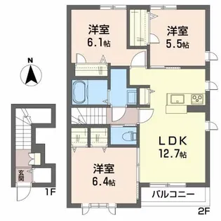 シャーメゾン・川口【2階】の間取り