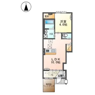 高根沢町新築アパートC棟【1階】の間取り