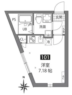 アザレア板橋【1階】の間取り