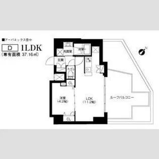 アーバネックス豊中【4階】の間取り