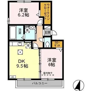 F(エフ)【1階】の間取り