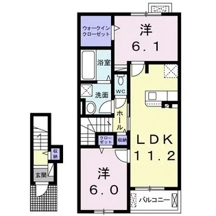 スクルド【2階】の間取り