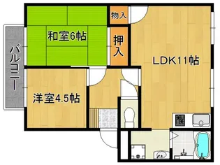 ボナール富堂【2階】の間取り