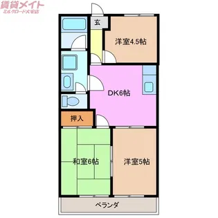 サンフォレスト百合ノ沢A棟【1階】の間取り
