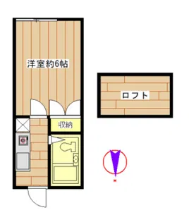 ロジュマン新町II【2階】の間取り