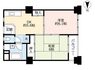 UR千島【8階】の間取り