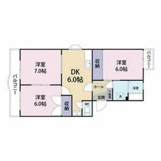 ベル・フラッツ【3階】の間取り