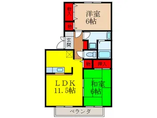 八王寺レジデンス【2階】の間取り