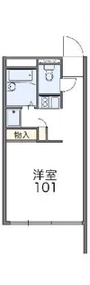 レオパレスキャロル【2階】の間取り